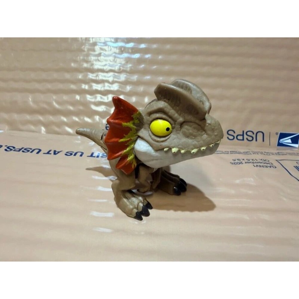 Mattel Jurassic World Snap Squad Dilophosaurus Mini Clip-On Frill RARE